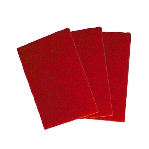 Red Standard Grade Scouring Pads 15 x 23cm, case of 5 x 10 packs
