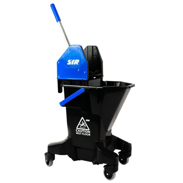 Long Tall Sally mopping combo, Black bucket with Blue wringer