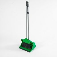 Green Long handled dustpan & brush set